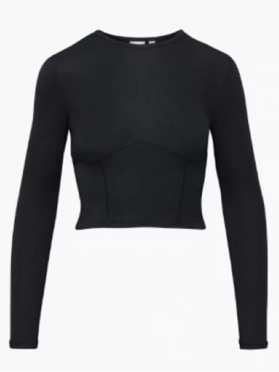 Aritzia Sunday Best Long Sleeve Corset Top